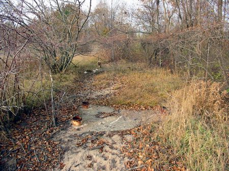 North Drive-In Theatre - Screen Foundations - Photo From Water Winter Wonderland (newer photo)
